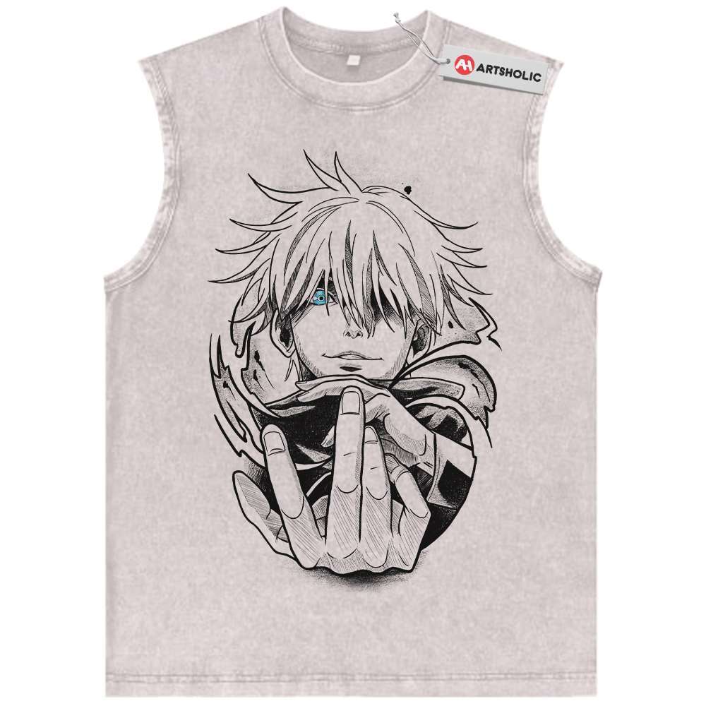 Satoru Gojo Tank Top, Jujutsu Kaisen Tank Top, Anime Tank Top, Vintage Tank Top