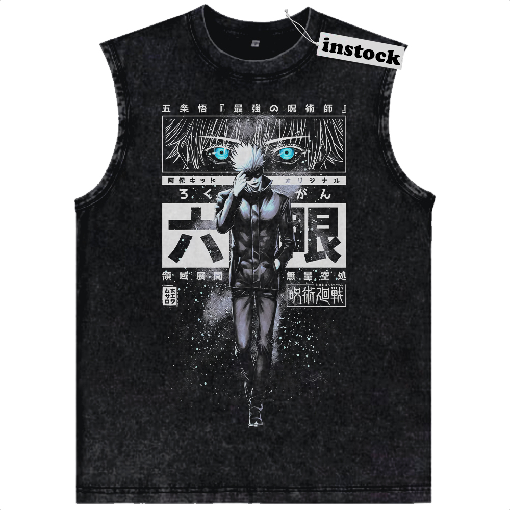 Satoru Gojo Tank Top, Jujutsu Kaisen Tank Top, Anime Tank Top, Vintage Tank Top