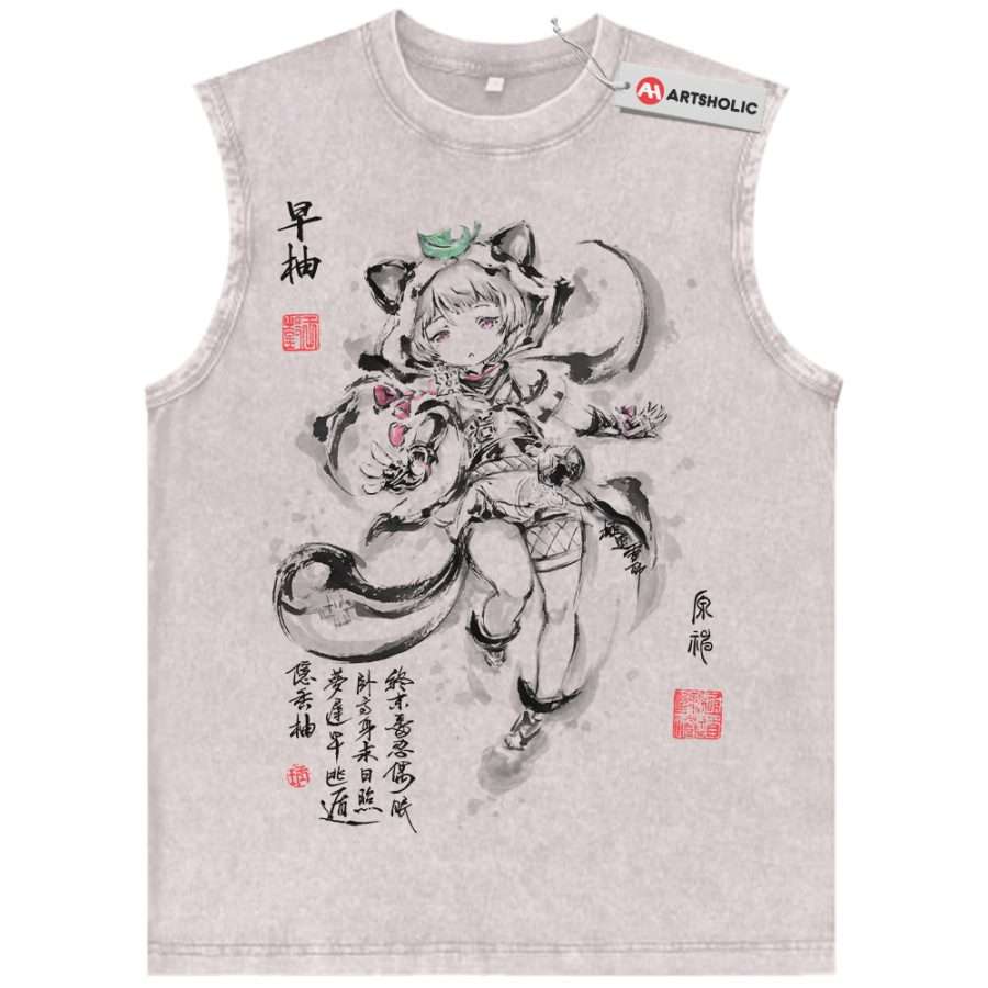 Alternative view of Sayu Tank Top, Genshin Impact Tank Top, Game Tank Top, Vintage Tank Top