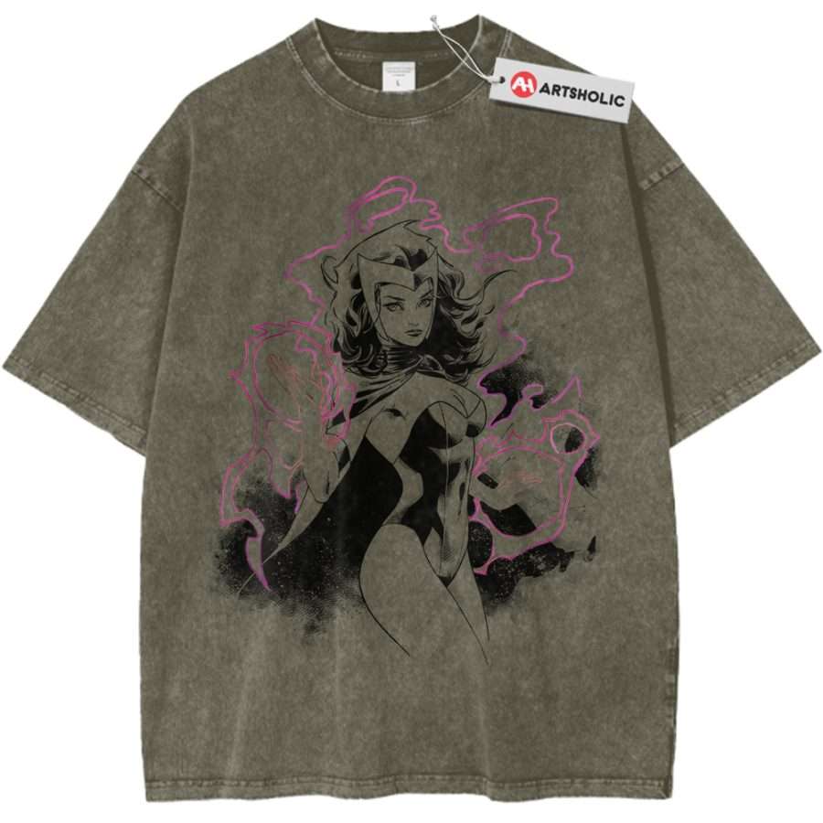 Alternative view of Scarlet Witch Shirt, Wanda Maximoff Shirt, Marvel Comics Shirt, Vintage T-Shirt