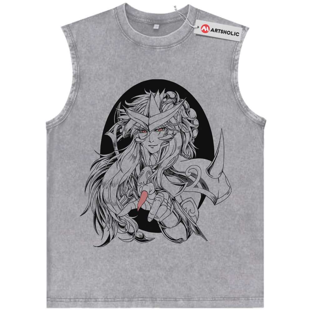 Alternative view of Scorpio Milo Tank Top, Saint Seiya Tank Top, Anime Tank Top, Vintage Tank Top