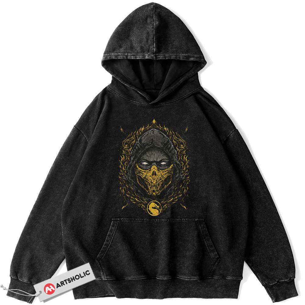 Scorpion Hoodie, Mortal Kombat Hoodie, Game Hoodie, Vintage Hoodie