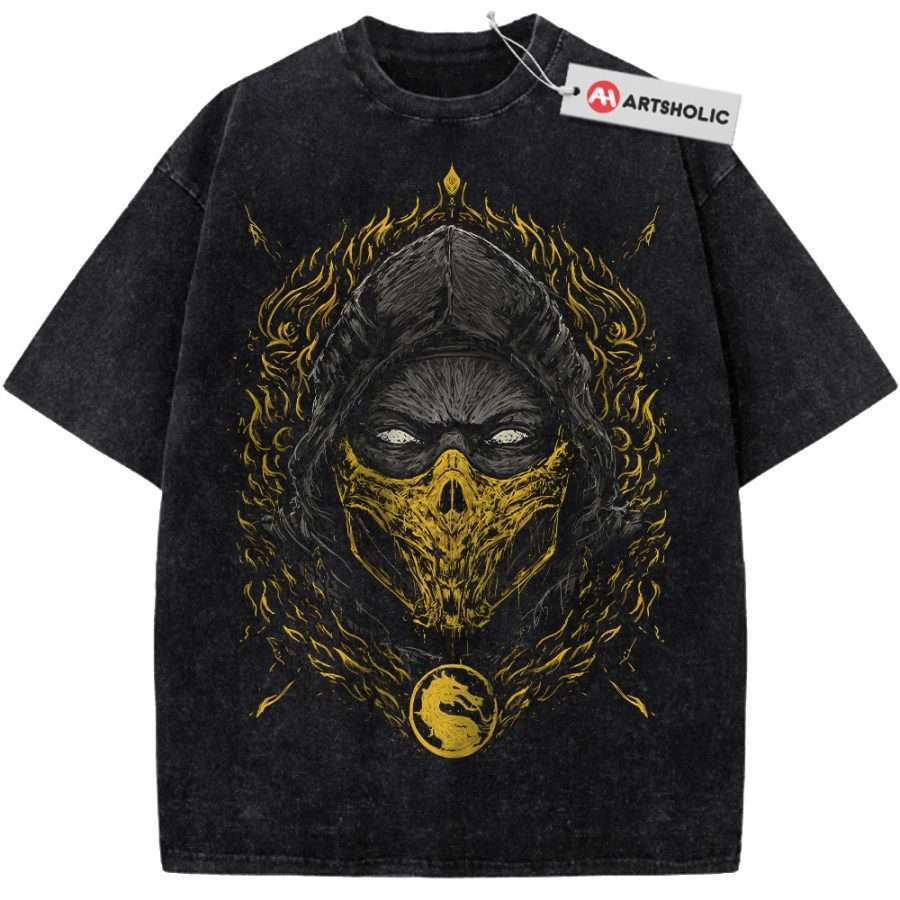 Alternative view of Scorpion Shirt, Mortal Kombat Shirt, Game Shirt, Vintage T-Shirt