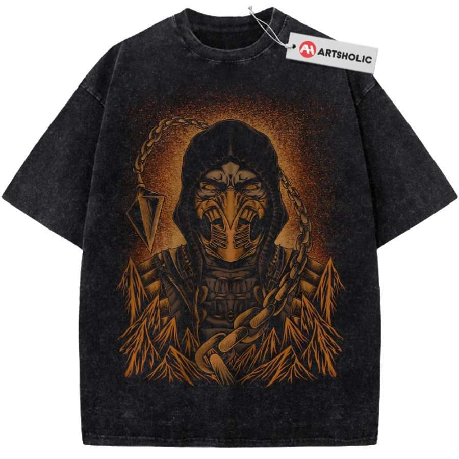 Alternative view of Scorpion Shirt, Mortal Kombat Shirt, Game Shirt, Vintage T-Shirt