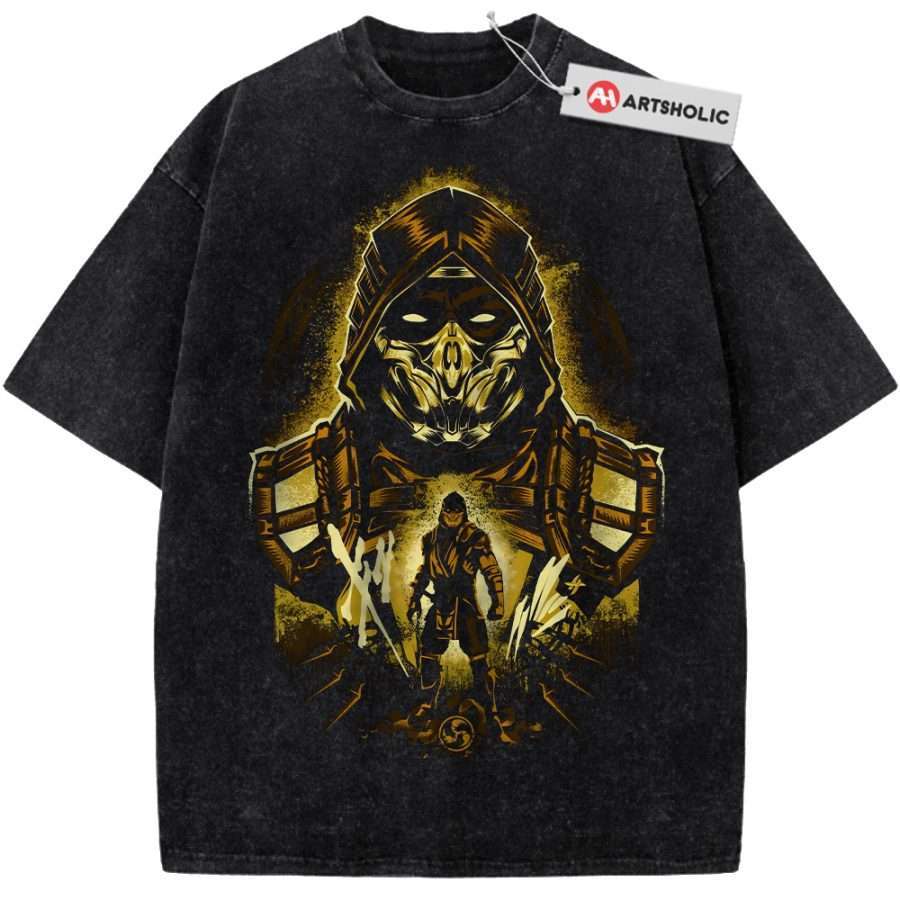 Alternative view of Scorpion Shirt, Mortal Kombat Shirt, Game Shirt, Vintage Tee