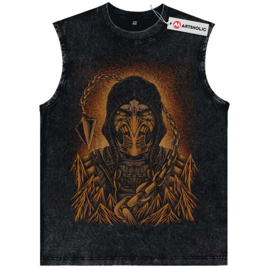 Alternative view of Scorpion Tank Top, Mortal Kombat Tank Top, Game Tank Top, Vintage Tank Top
