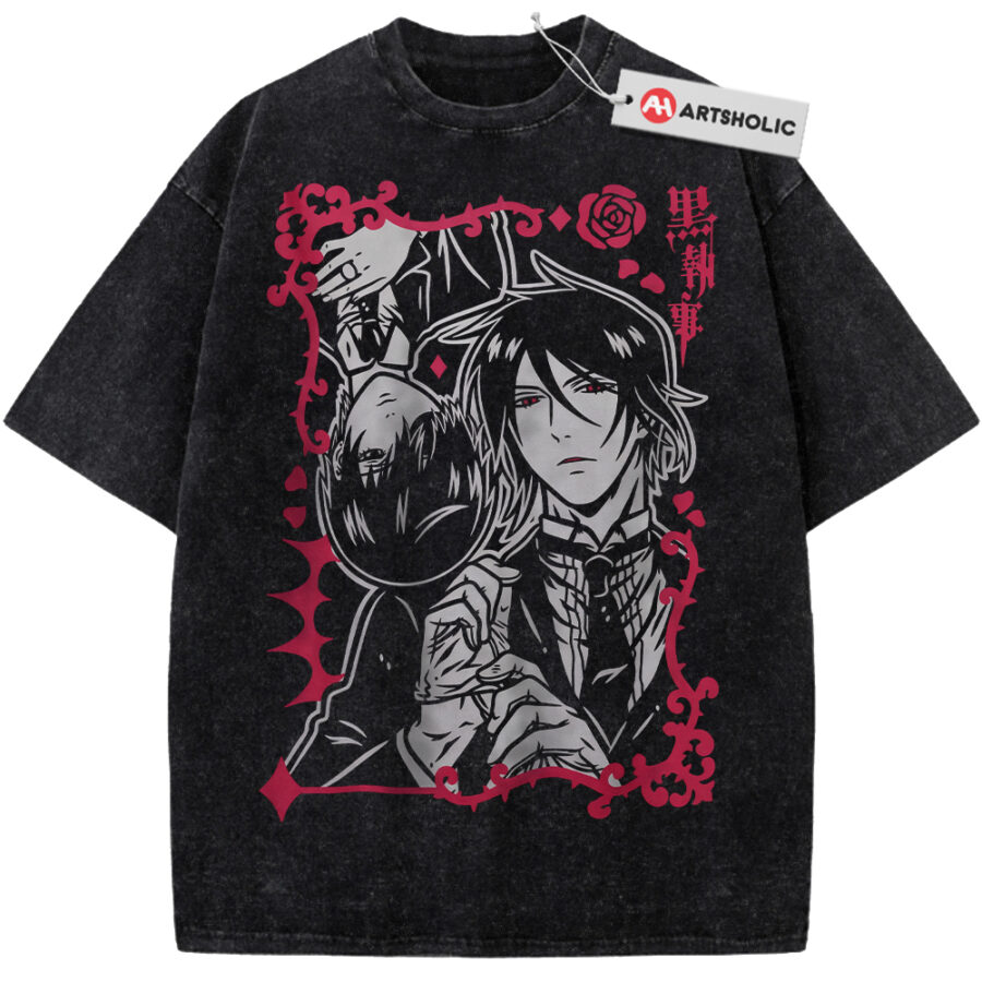 Alternative view of Sebastian Michaelis and Ciel Phantomhive Shirt, Black Butler Shirt, Anime Shirt, Vintage T-Shirt