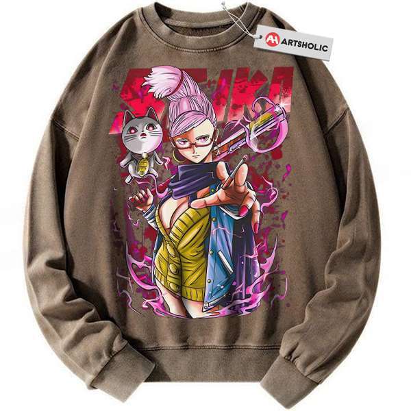 Alternative view of Seiko Ayase Sweatshirt, Dandadan Sweatshirt, Anime Sweatshirt, Vintage Sweatshirt