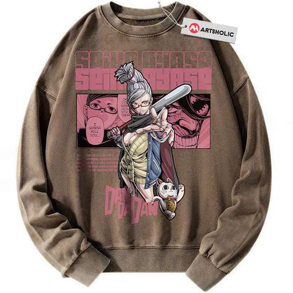 Alternative view of Seiko Ayase Sweatshirt, Dandadan Sweatshirt, Anime Sweatshirt, Vintage Sweatshirt
