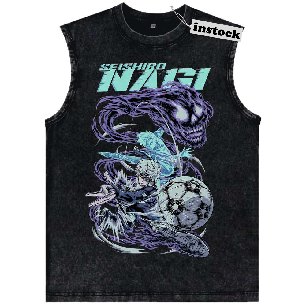 Seishiro Nagi Tank Top, Blue Lock Tank Top, Anime Tank Top, Vintage Tank Top