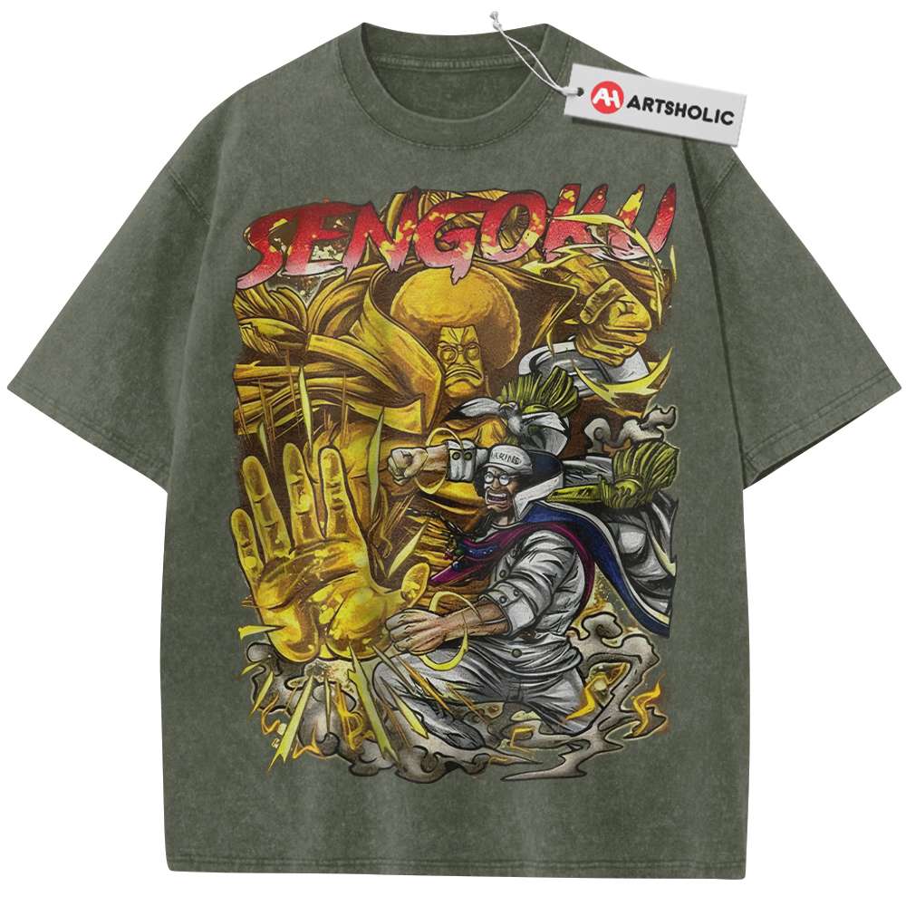 Alternative view of Sengoku Shirt, One Piece Shirt, Anime Shirt, Vintage Tee