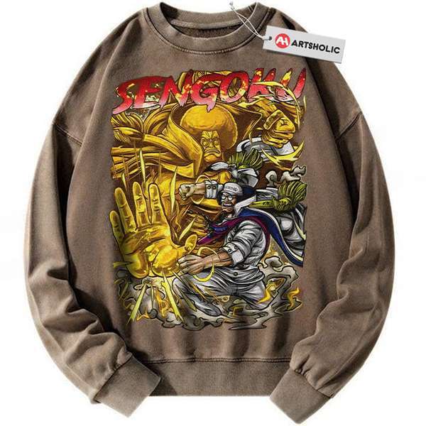 Alternative view of Sengoku Sweatshirt, One Piece Sweatshirt, Anime Sweatshirt, Vintage Sweatshirt
