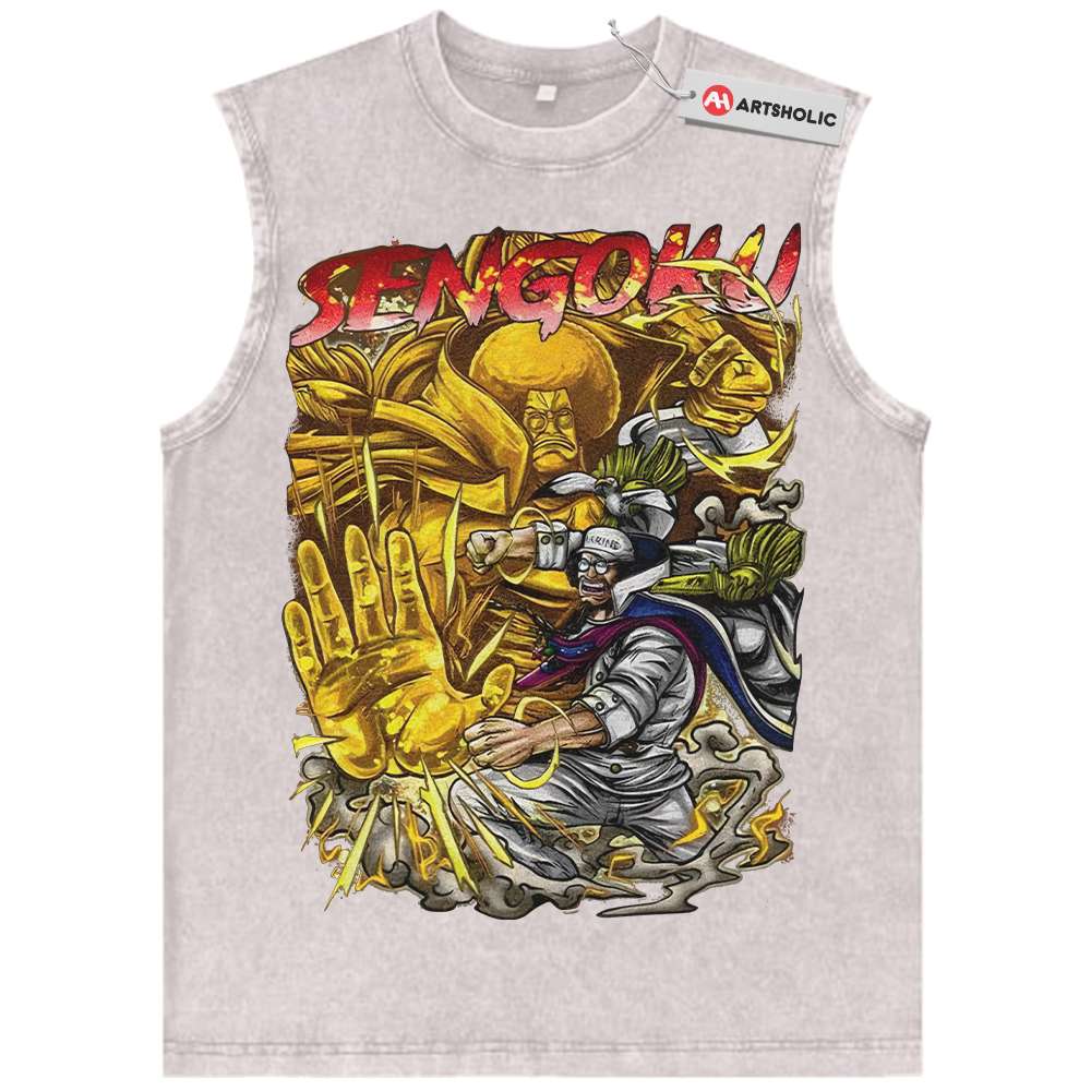 Alternative view of Sengoku Tank Top, One Piece Tank Top, Anime Tank Top, Vintage Tank Top