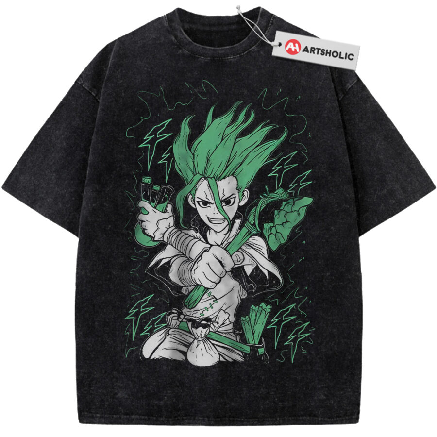 Alternative view of Senku Ishigami Shirt, Dr Stone Shirt, Anime Shirt, Vintage T-Shirt