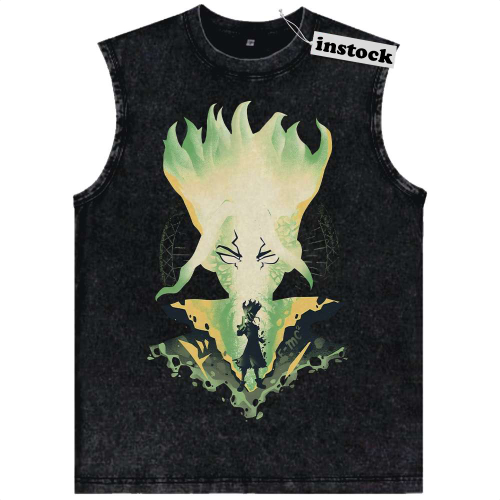 Senku Ishigami Tank Top, Dr Stone Tank Top, Anime Tank Top, Vintage Tank Top