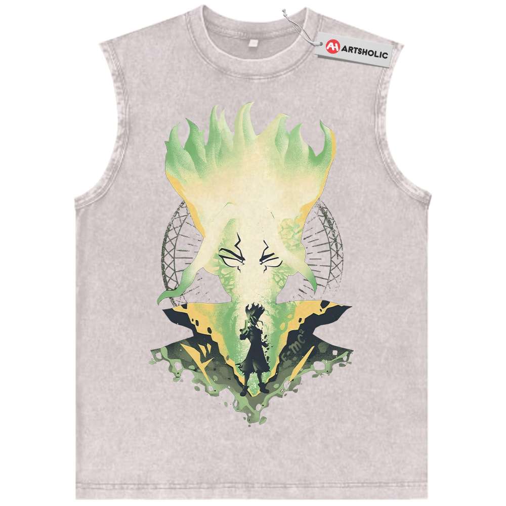Alternative view of Senku Ishigami Tank Top, Dr Stone Tank Top, Anime Tank Top, Vintage Tank Top