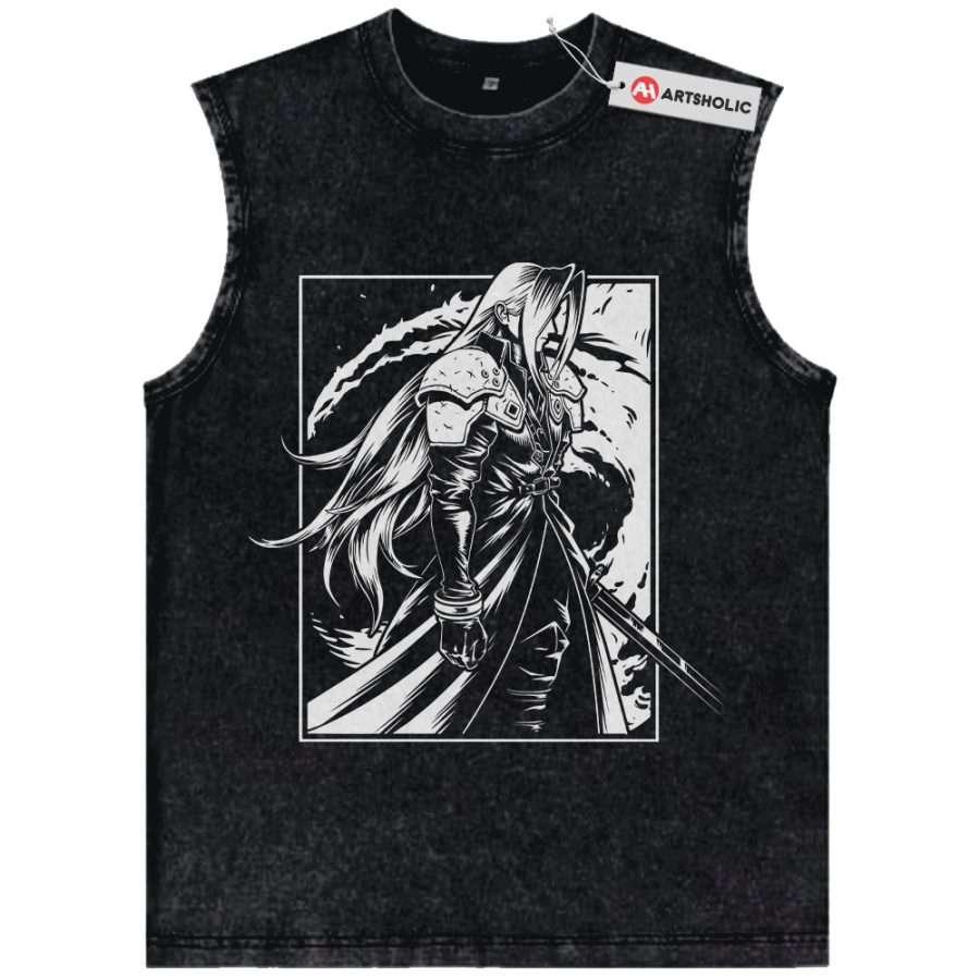 Alternative view of Sephiroth Tank Top, Final Fantasy Tank Top, Game Tank Top, Vintage Tank Top