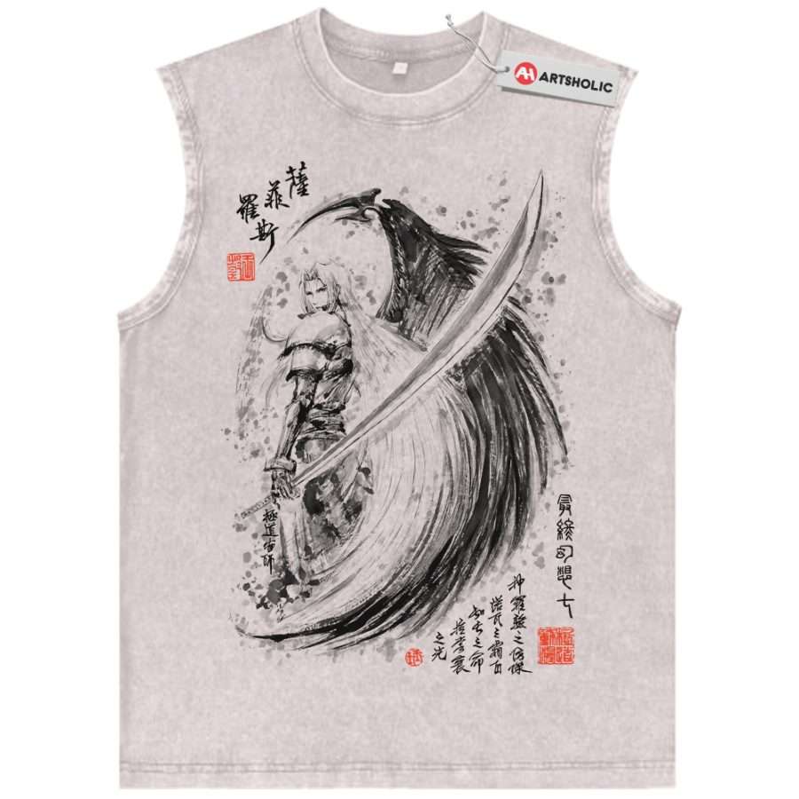 Alternative view of Sephiroth Tank Top, Final Fantasy Tank Top, Game Tank Top, Vintage Tank Top