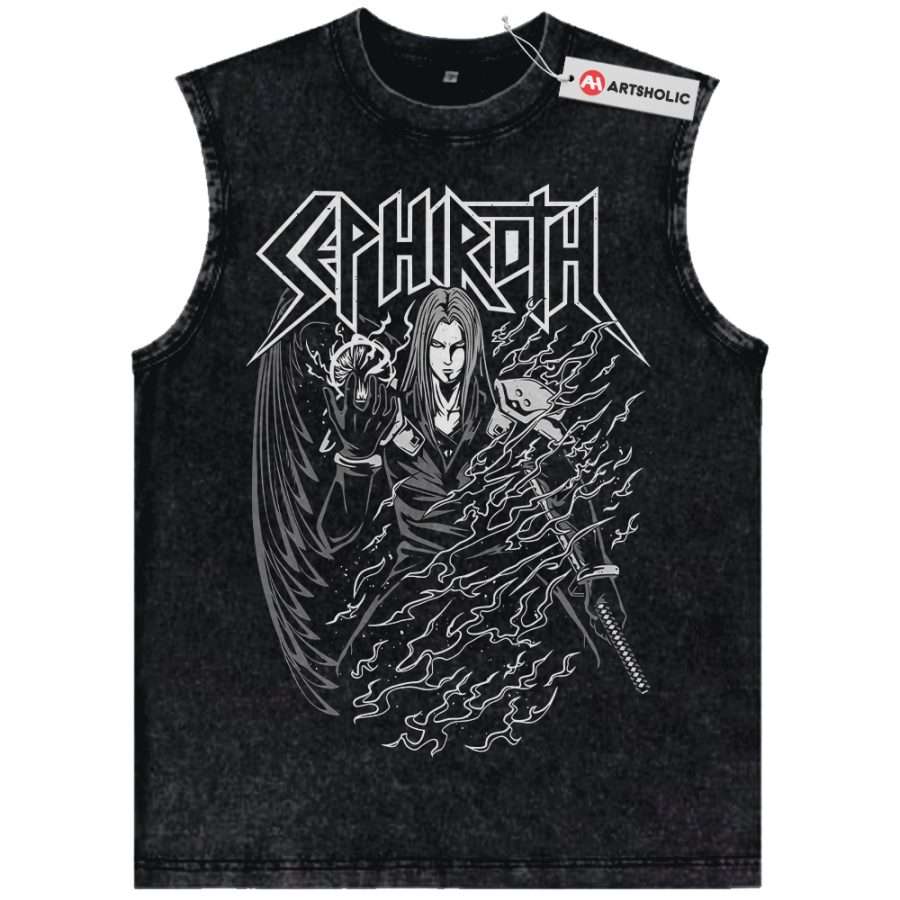 Alternative view of Sephiroth Tank Top, Final Fantasy Tank Top, Game Tank Top, Vintage Tank Top