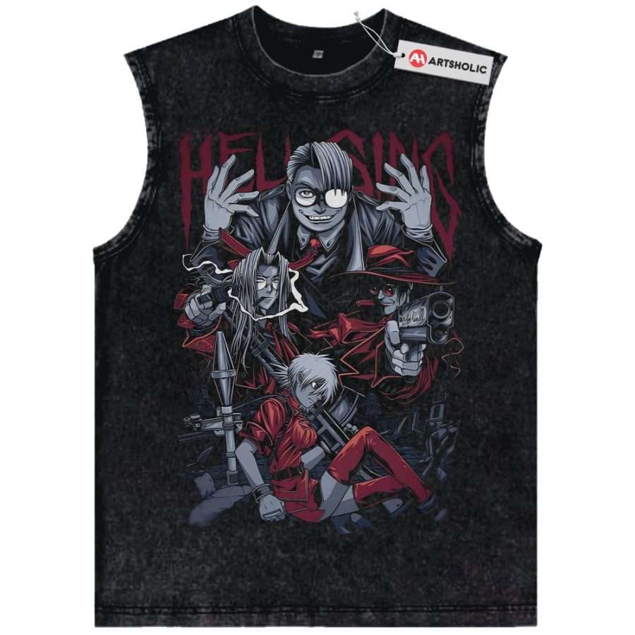 Alternative view of Seras Victoria Tank Top, Alucard Tank Top, Integra Hellsing Tank Top, Hellsing Tank Top, Anime Tank Top, Vintage Tank Top