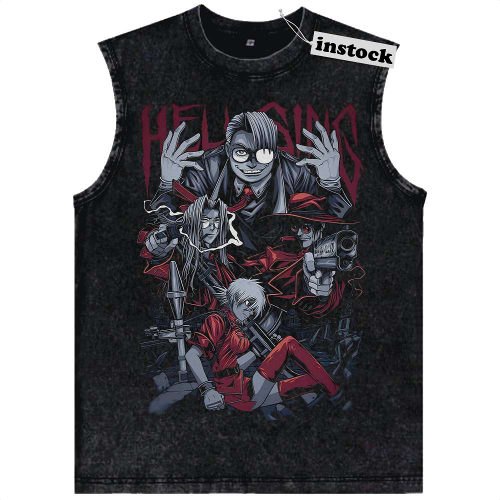 Seras Victoria Tank Top, Alucard Tank Top, Integra Hellsing Tank Top, Hellsing Tank Top, Anime Tank Top, Vintage Tank Top
