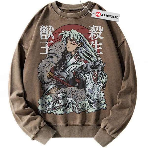 Alternative view of Sesshomaru Sweatshirt, Inuyasha Sweatshirt, Anime Sweatshirt, Vintage Sweater
