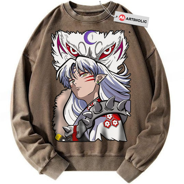Alternative view of Sesshomaru Sweatshirt, Inuyasha Sweatshirt, Anime Sweatshirt, Vintage Sweatshirt