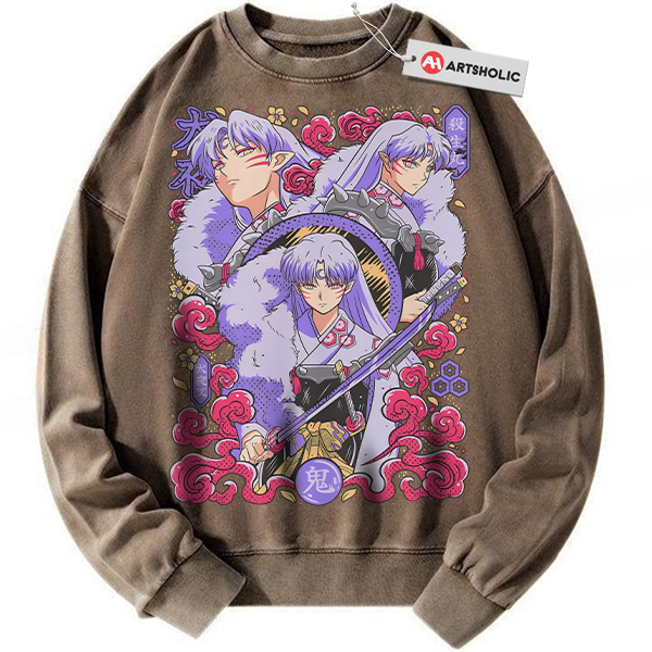 Alternative view of Sesshomaru Sweatshirt, Inuyasha Sweatshirt, Anime Sweatshirt, Vintage Sweatshirt