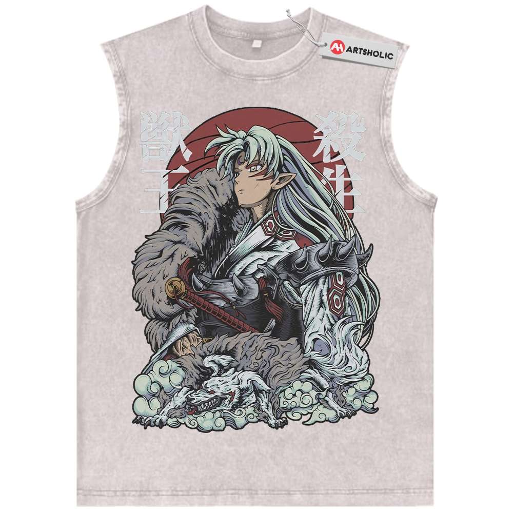 Alternative view of Sesshomaru Tank Top, Inuyasha Tank Top, Anime Tank Top, Vintage Tank Top