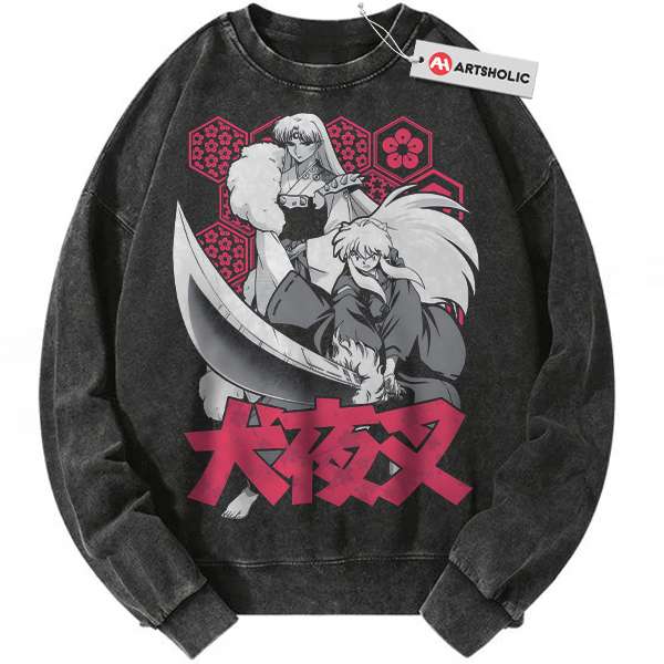 Sesshomaru vs Inuyasha Sweatshirt, Anime Sweatshirt, Vintage Sweatshirt
