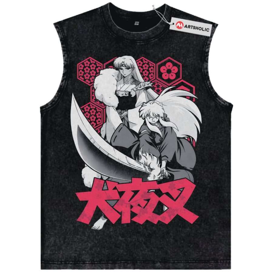 Alternative view of Sesshomaru vs Inuyasha Tank Top, Anime Tank Top, Vintage Tank Top