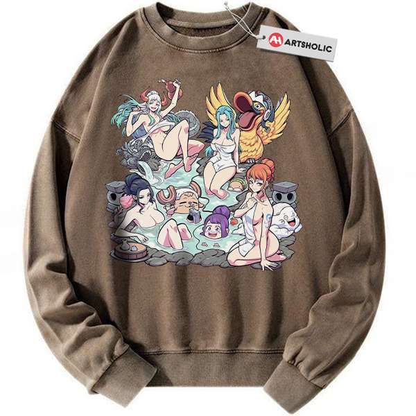 Alternative view of Sexy One Piece sweatshirt, Anime sweatshirt, Vintage Sweater