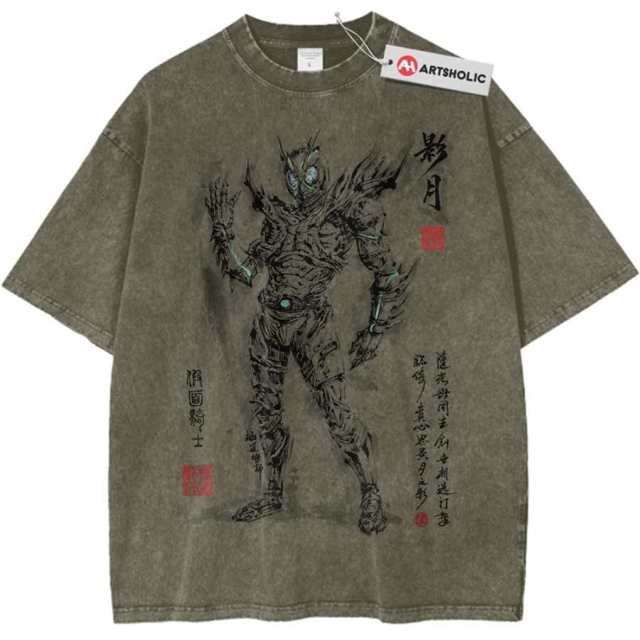 Alternative view of Shadow Moon Shirt, Kamen Rider Shirt, Anime Shirt, Vintage T-Shirt