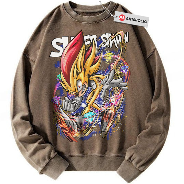 Alternative view of Shadow the Hedgehog, Sonic Sweatshirt, Game Sweatshirt, Vintage Sweatshirt