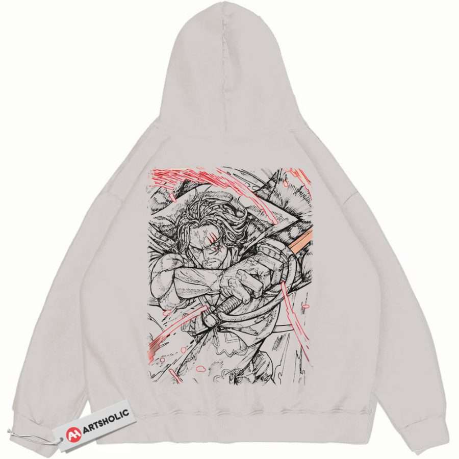 Alternative view of Shanks Hoodie, One Piece Hoodie, Anime Hoodie, Vintage Hoodie