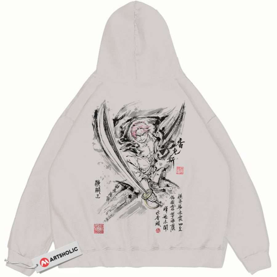 Alternative view of Shanks Hoodie, One Piece Hoodie, Anime Hoodie, Vintage Hoodie