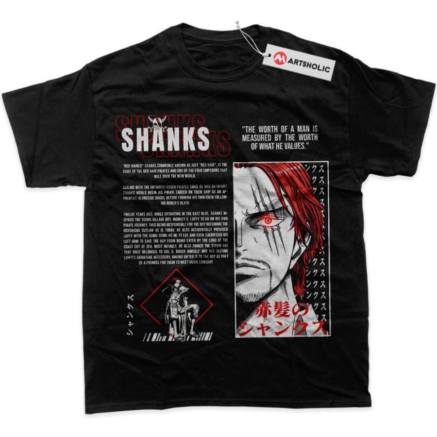 Alternative view of Shanks Shirt, One Piece Shirt, Anime Shirt, Graphic Tee