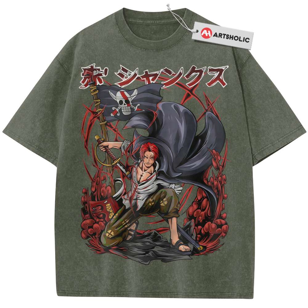 Alternative view of Shanks Shirt, One Piece Shirt, Anime Shirt, Vintage T-Shirt