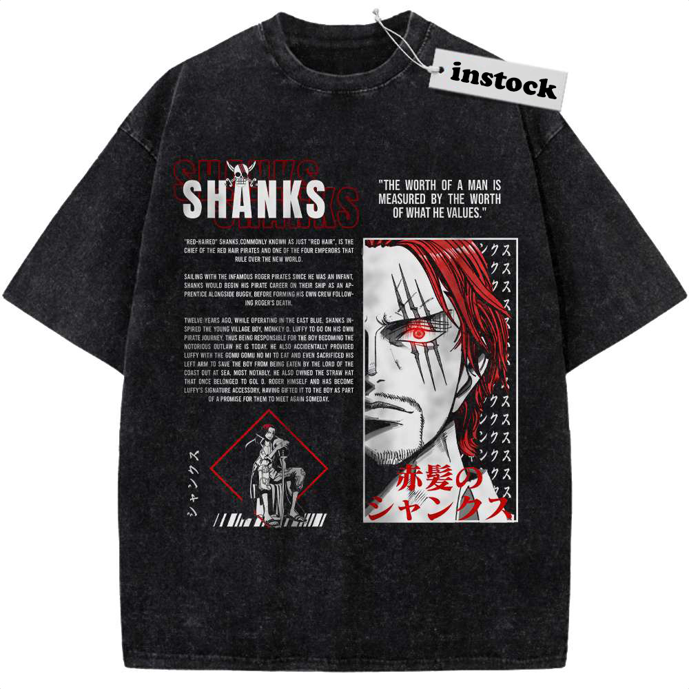 Shanks Shirt, One Piece Shirt, Anime Shirt, Vintage Tee