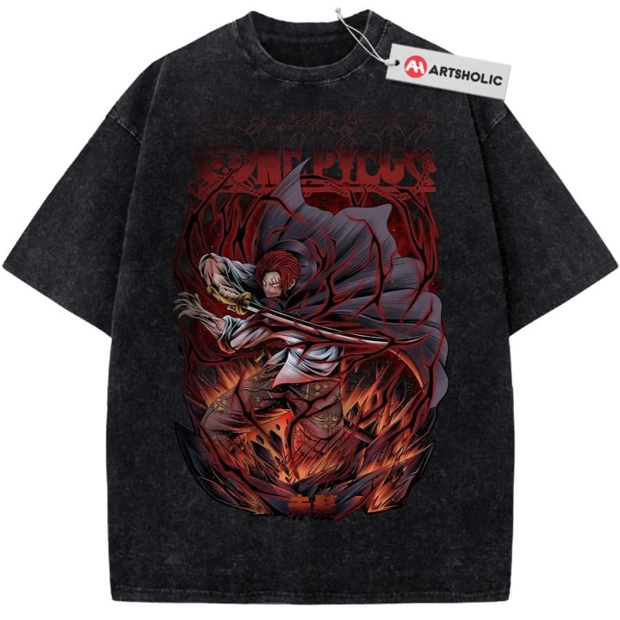 Alternative view of Shanks Shirt, One Piece Shirt, Anime Shirt, Vintage Tee