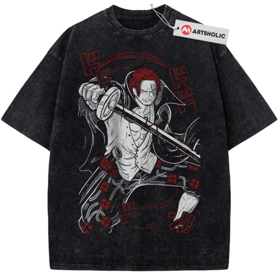 Alternative view of Shanks Shirt, One Piece Shirt, Anime Shirt, Vintage Tee