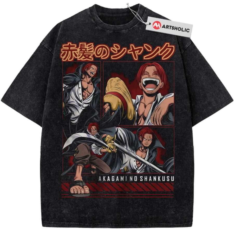 Alternative view of Shanks Shirt, One Piece Shirt, Anime Shirt, Vintage Tee
