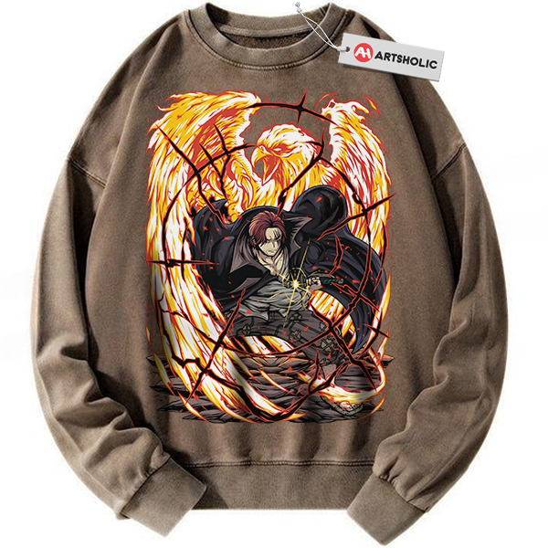 Alternative view of Shanks Sweatshirt, One Piece Sweatshirt, Anime Sweatshirt, Vintage Sweater