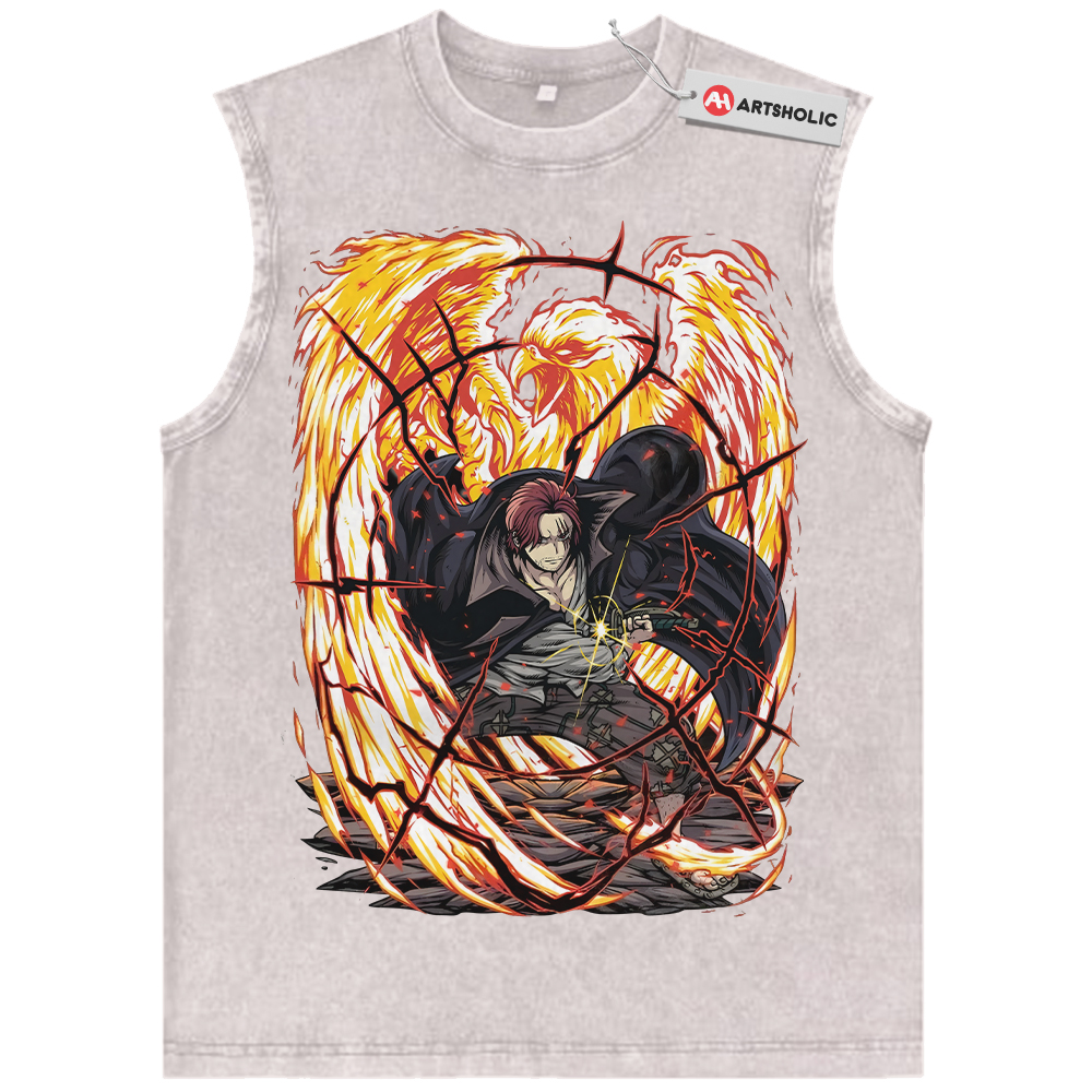Alternative view of Shanks Tank Top, One Piece Tank Top, Anime Tank Top, Vintage Tank Top