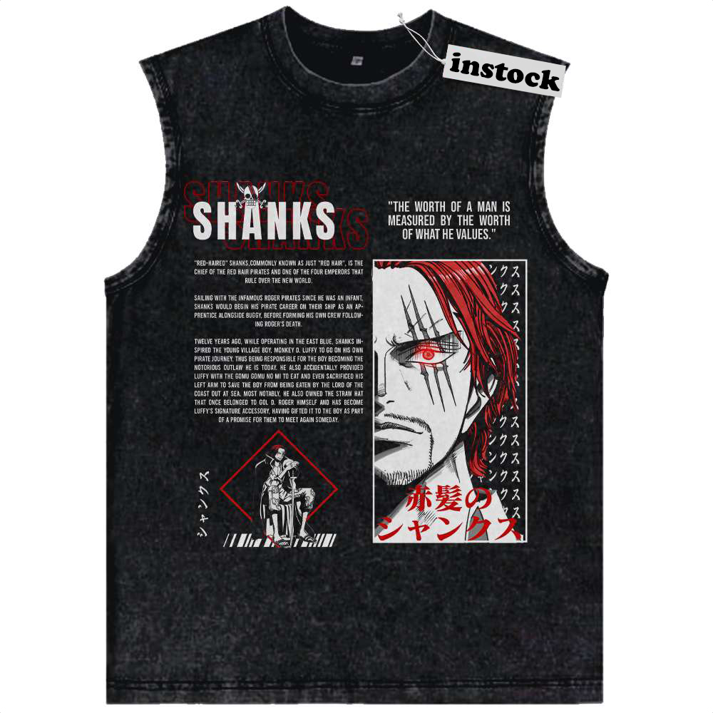 Shanks Tank Top, One Piece Tank Top, Anime Tank Top, Vintage Tank Top
