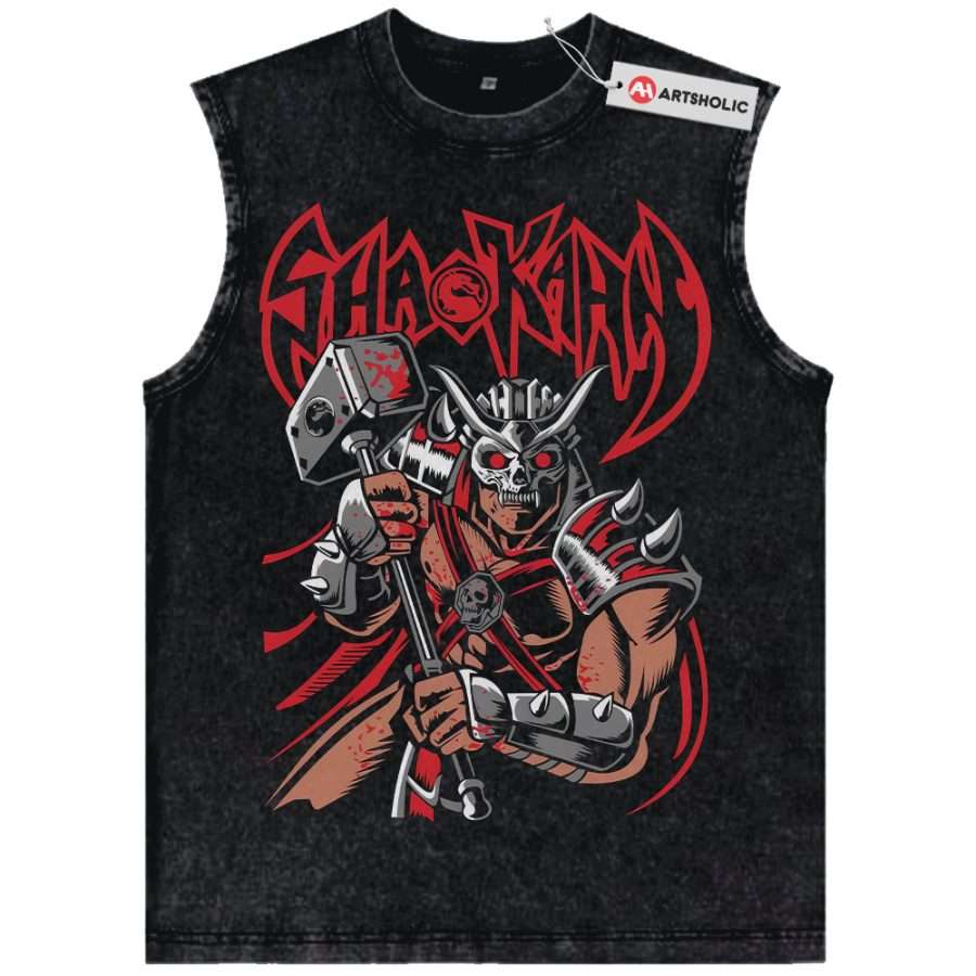 Alternative view of Shao Kahn Tank Top, Mortal Kombat Tank Top, Game Tank Top, Vintage Tank Top