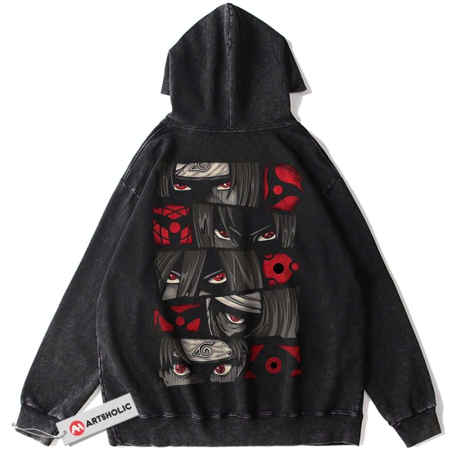 Alternative view of Sharingan Hoodie, Naruto Hoodie, Anime Hoodie, Vintage Hoodie