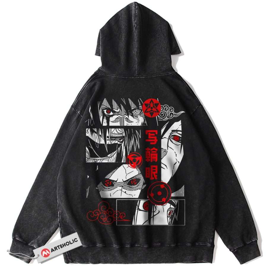 Alternative view of Sharingan Hoodie, Naruto Hoodie, Anime Hoodie, Vintage Hoodie