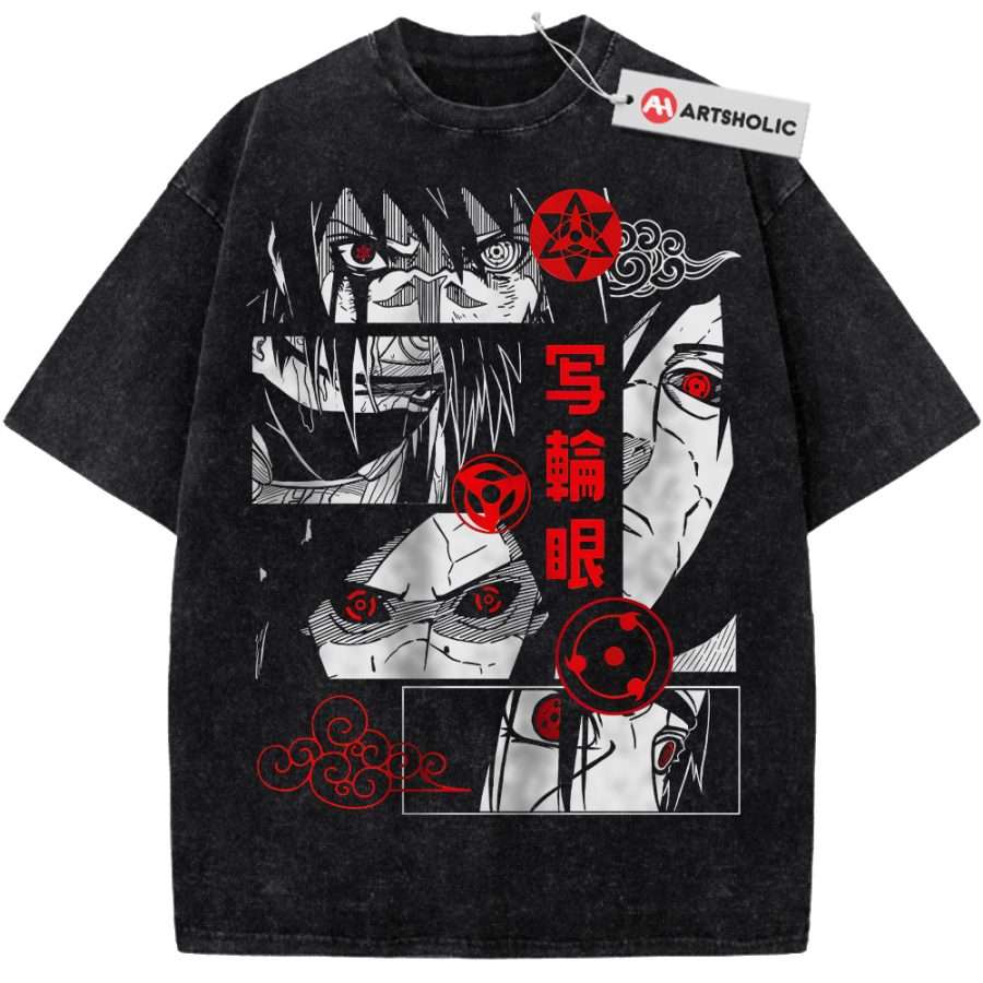 Alternative view of Sharingan Shirt, Naruto Shirt, Anime Shirt, Vintage T-Shirt