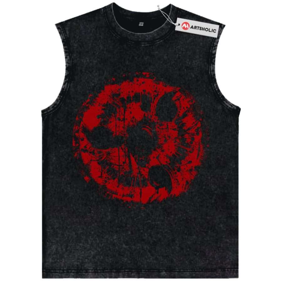 Alternative view of Sharingan Tank Top, Naruto Tank Top, Anime Tank Top, Vintage Tank Top